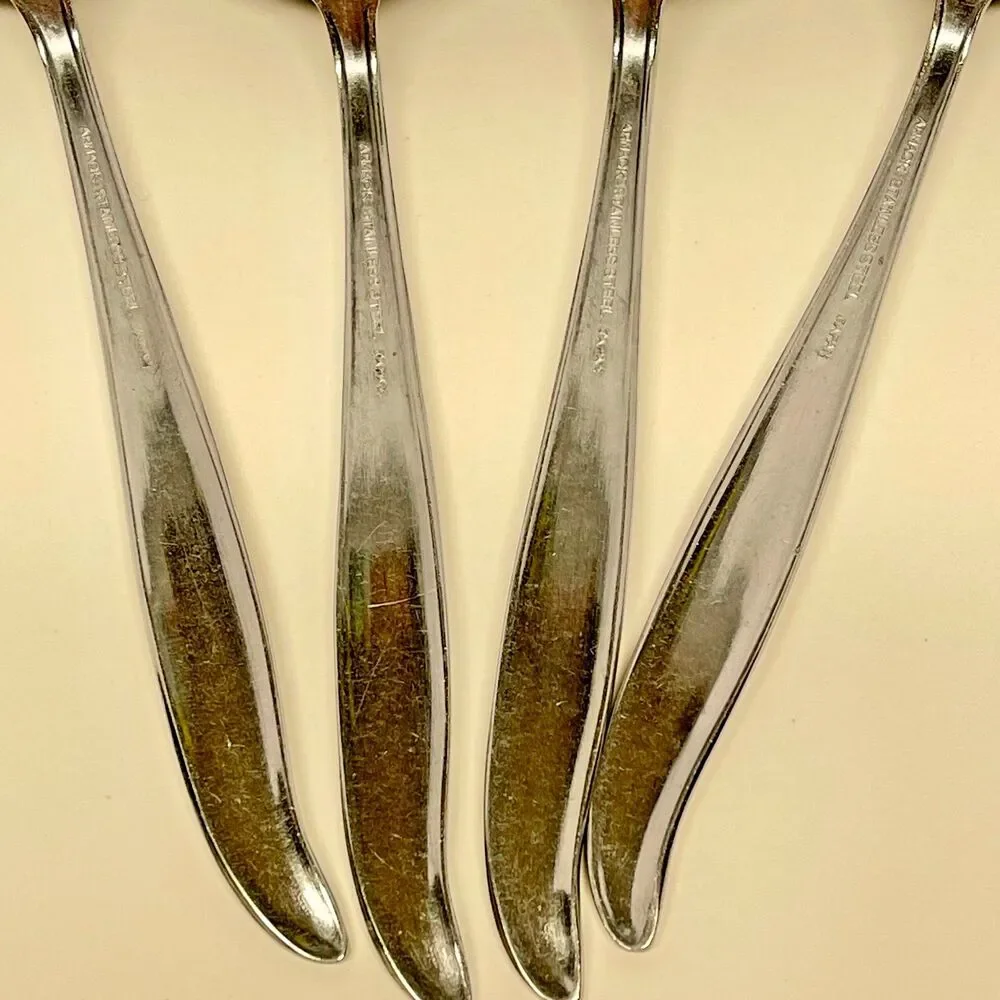 Vintage Armack  AMK9 Stainless Steel Flatware Set of (4)-7